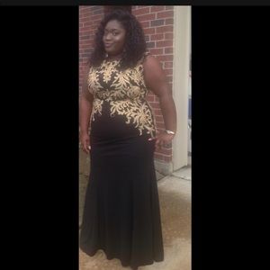 Black & Gold Prom Dress